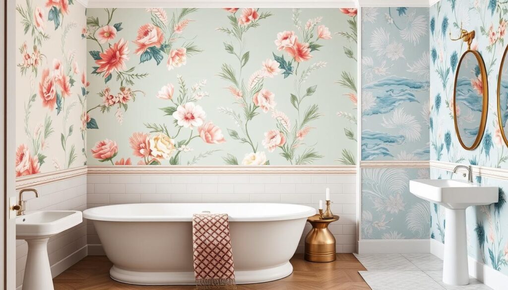 bathroom wallpaper designs