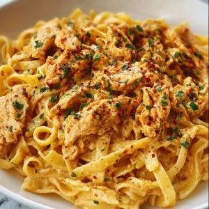 Delicious Bang Bang Chicken Pasta served in a bowl