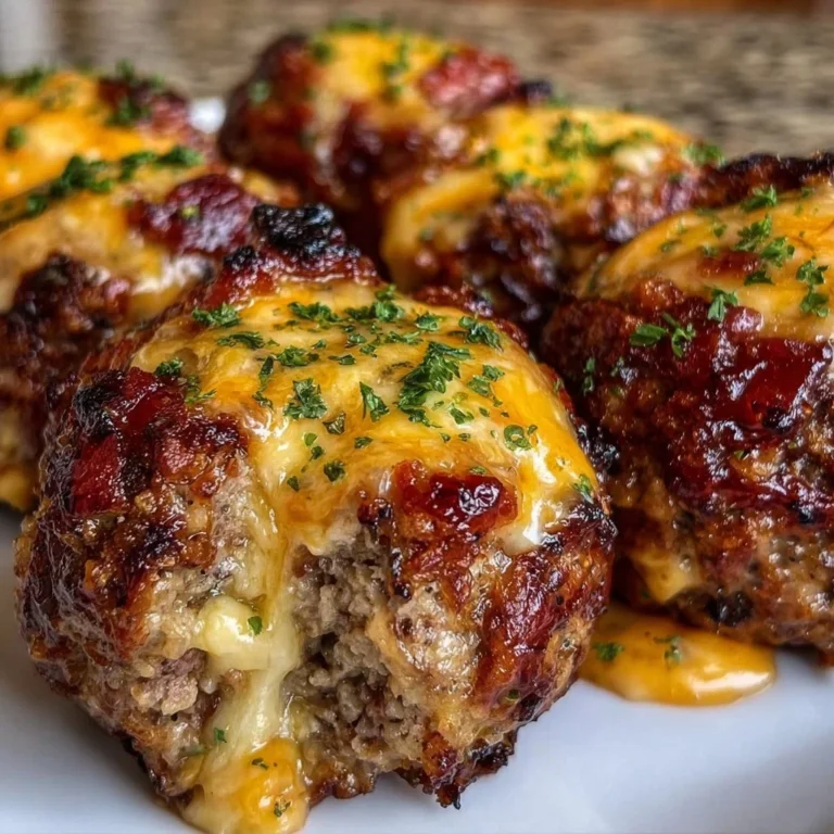 Bang-Bang Melty Bacon Cheddar Stuffed Meatloaf Bombs ready to serve