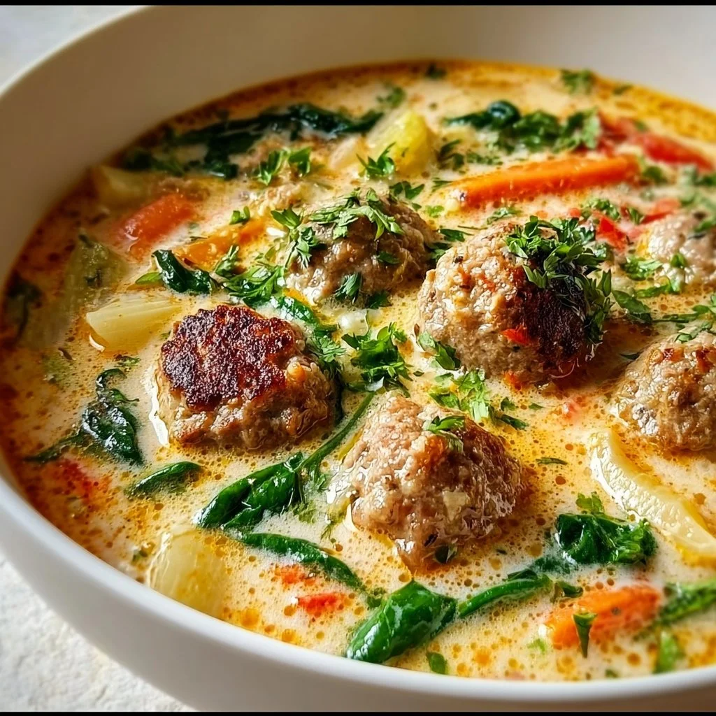 Creamy Italian Meatball Soup