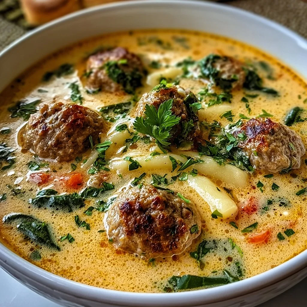 Creamy Italian Meatball Soup
