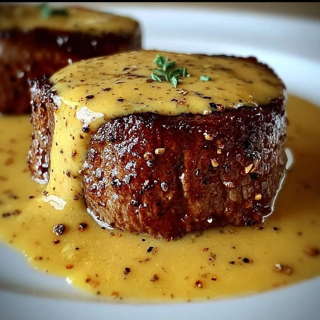 Filet Mignon with Honey Mustard Sauce