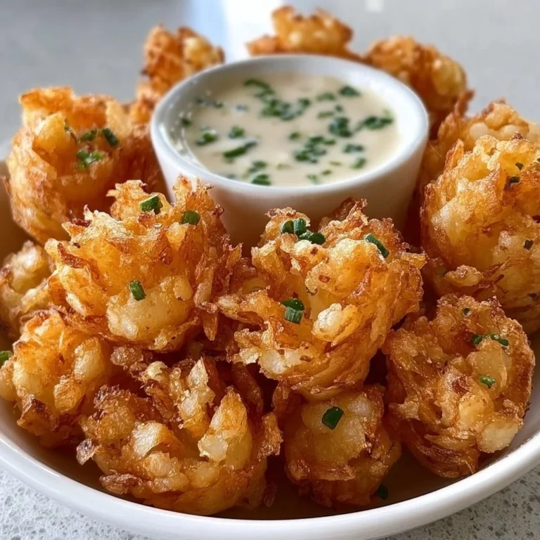 Mini Bloomin' Onions served with Buttermilk Ranch Dip on a plate
