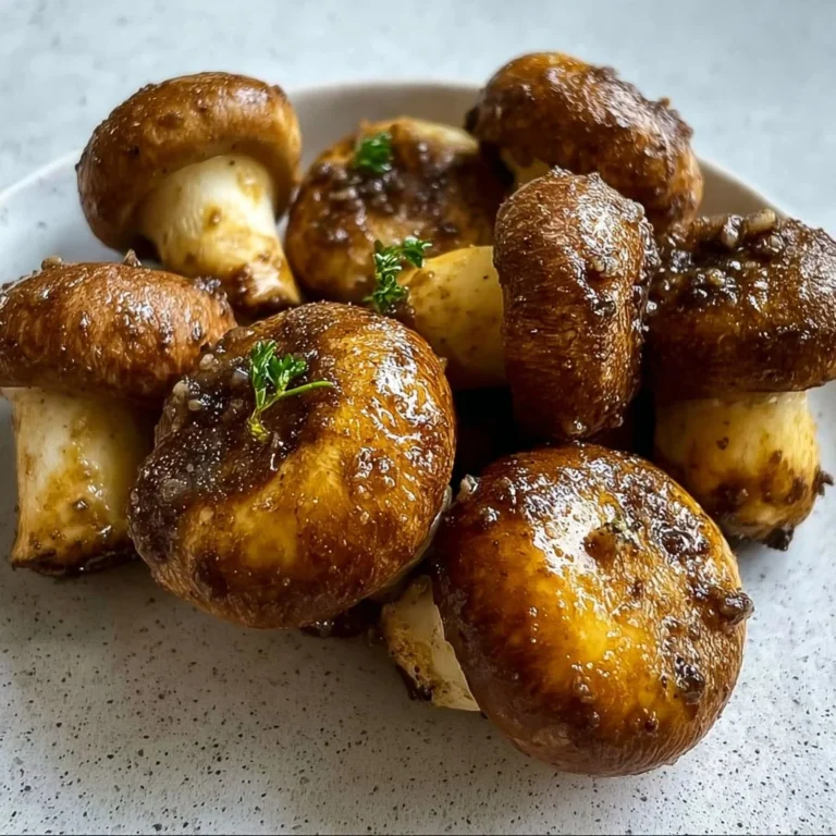Plate of perfected cowboy mushrooms seasoned to perfection