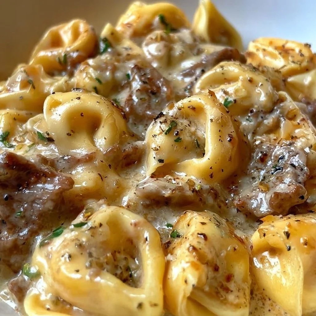 Philly Cheesesteak Tortellini Pasta