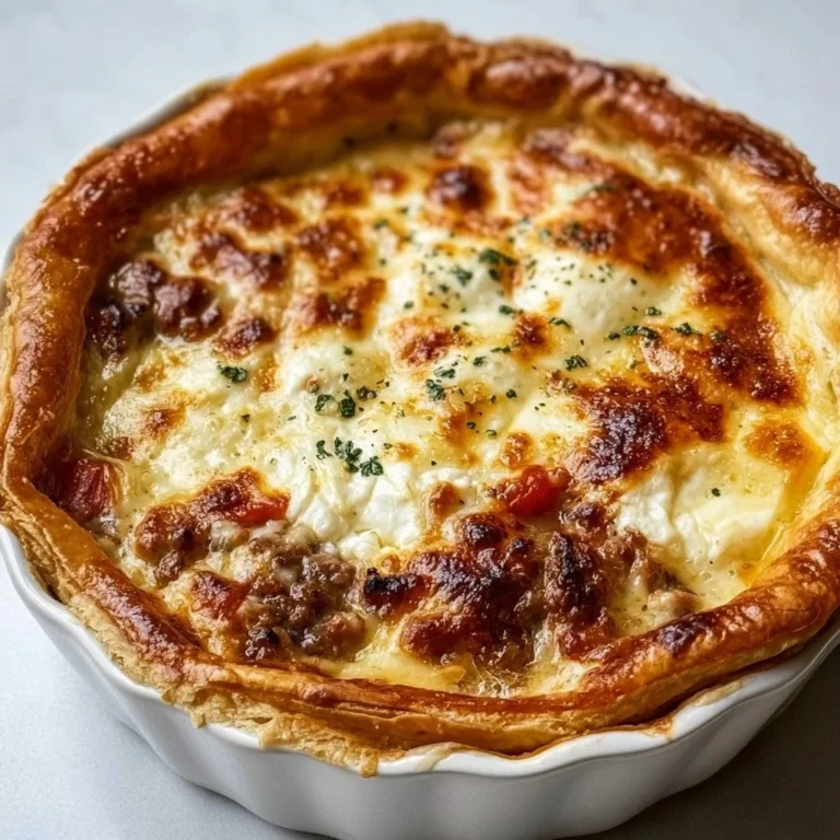 Delicious Pizza Pot Pie filled with classic pizza toppings and crust