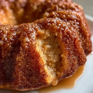 Delicious homemade Apple Bundt Cake topped with glaze and fresh apples