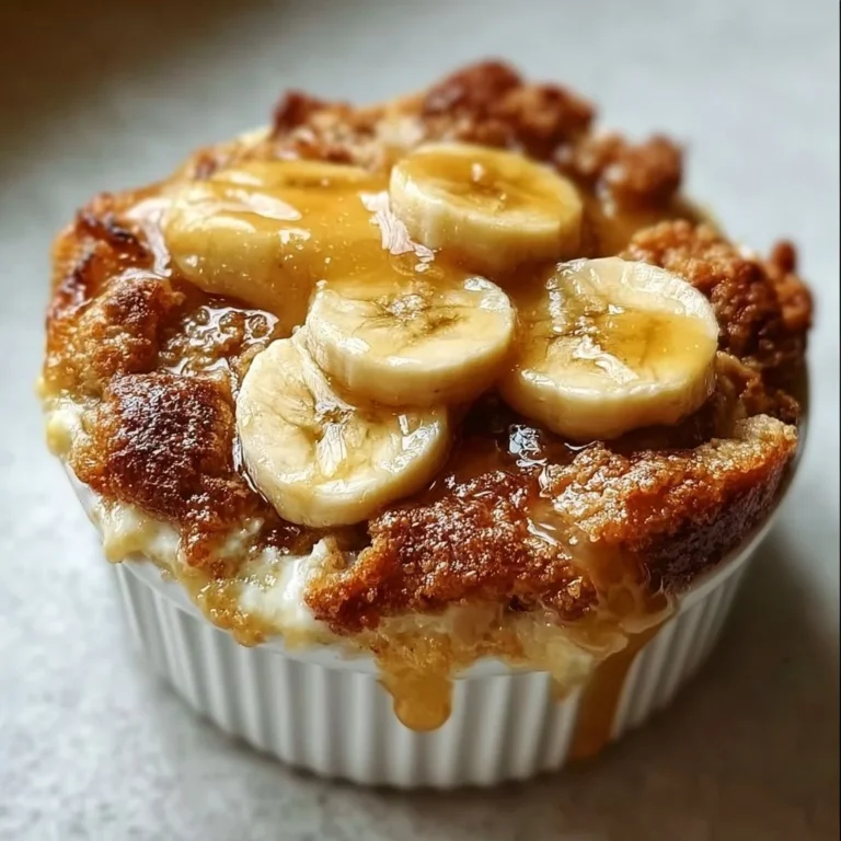 Delicious homemade banana cobbler served with a scoop of vanilla ice cream