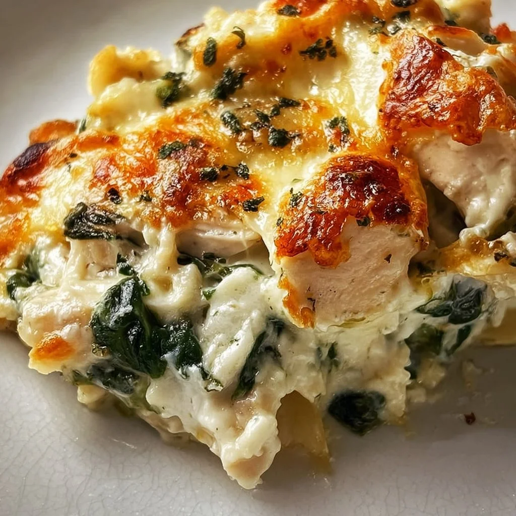 Chicken and Spinach Casserole with Cream Cheese