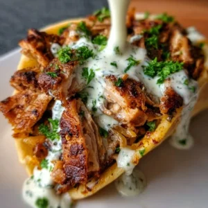 Delicious Chicken Shawarma served with garlic sauce on a plate