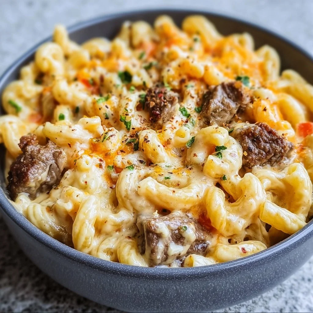 Creamy Steak Queso Mac