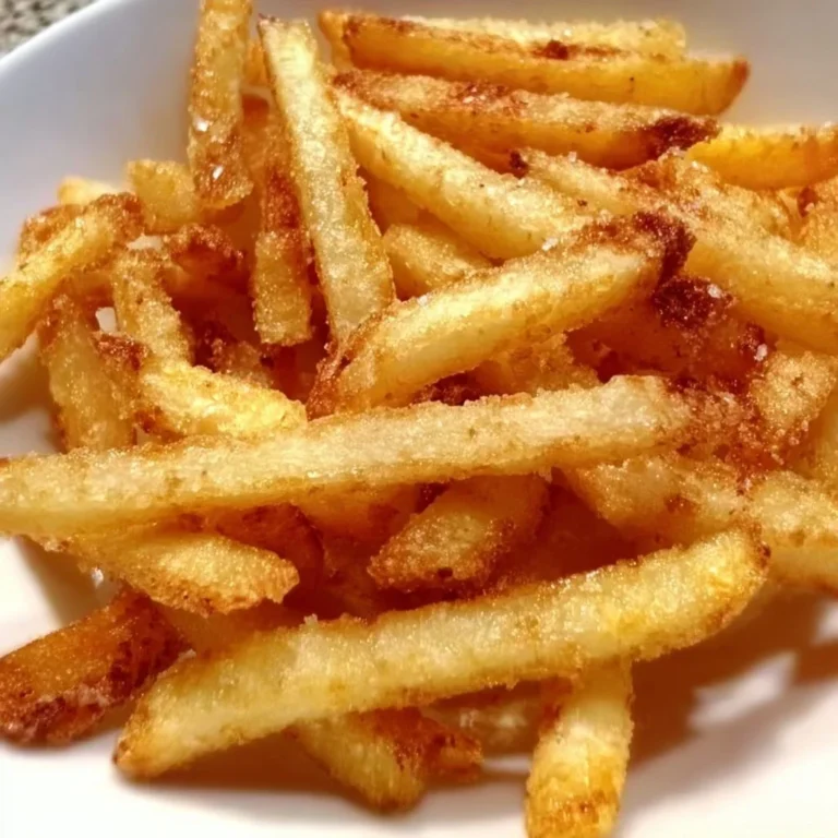 Plate of Gordon Ramsay's crispy French fries, golden and perfectly cooked.