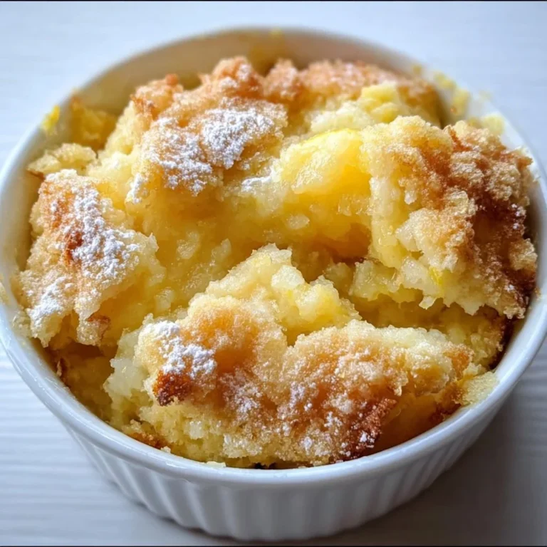 Deliciously baked Magic Lemon Cobbler with a golden crust and zesty lemon filling.