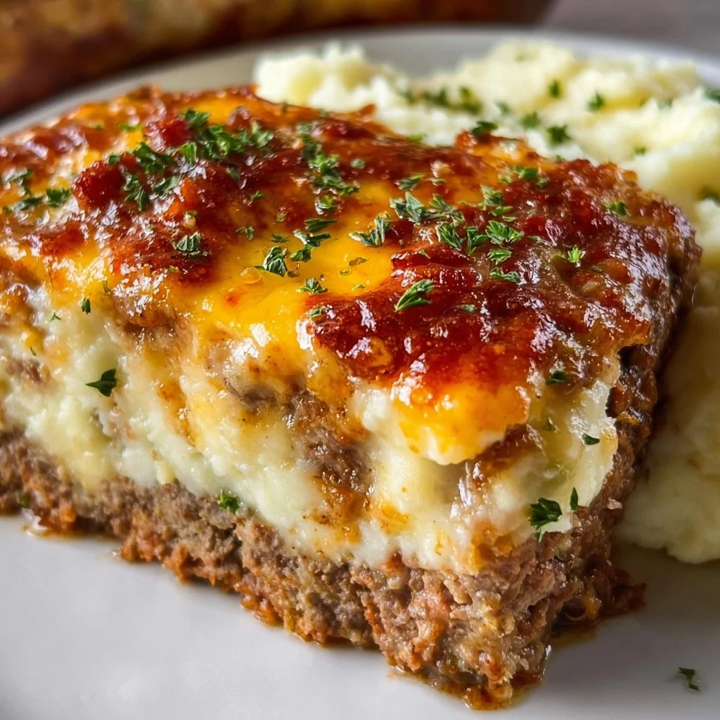 Meatloaf with Mashed Potatoes and Cheese Recipe