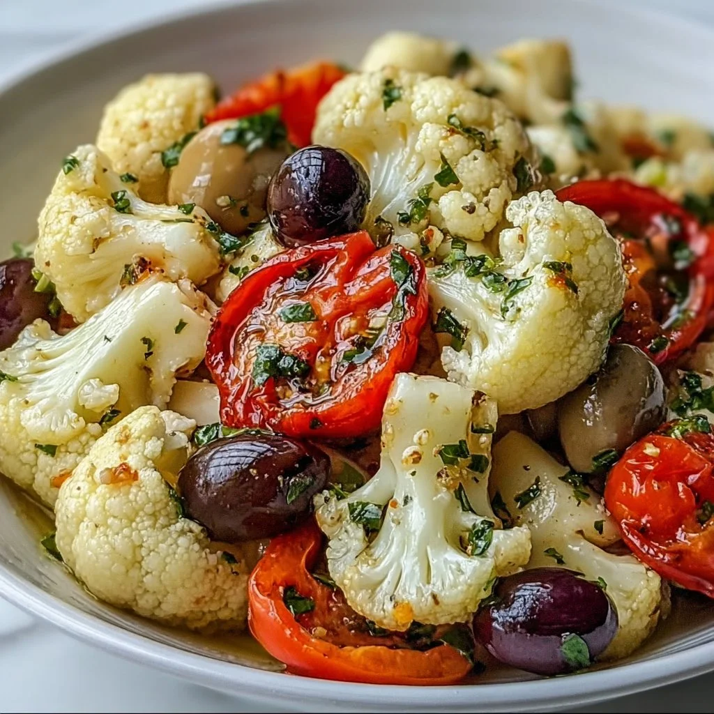 Mediterranean Marinated Cauliflower Salad Side – Fresh and Flavorful