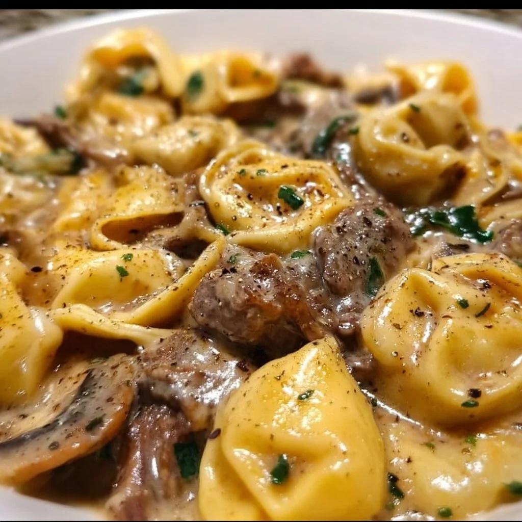 Philly Cheesesteak Tortellini Pasta
