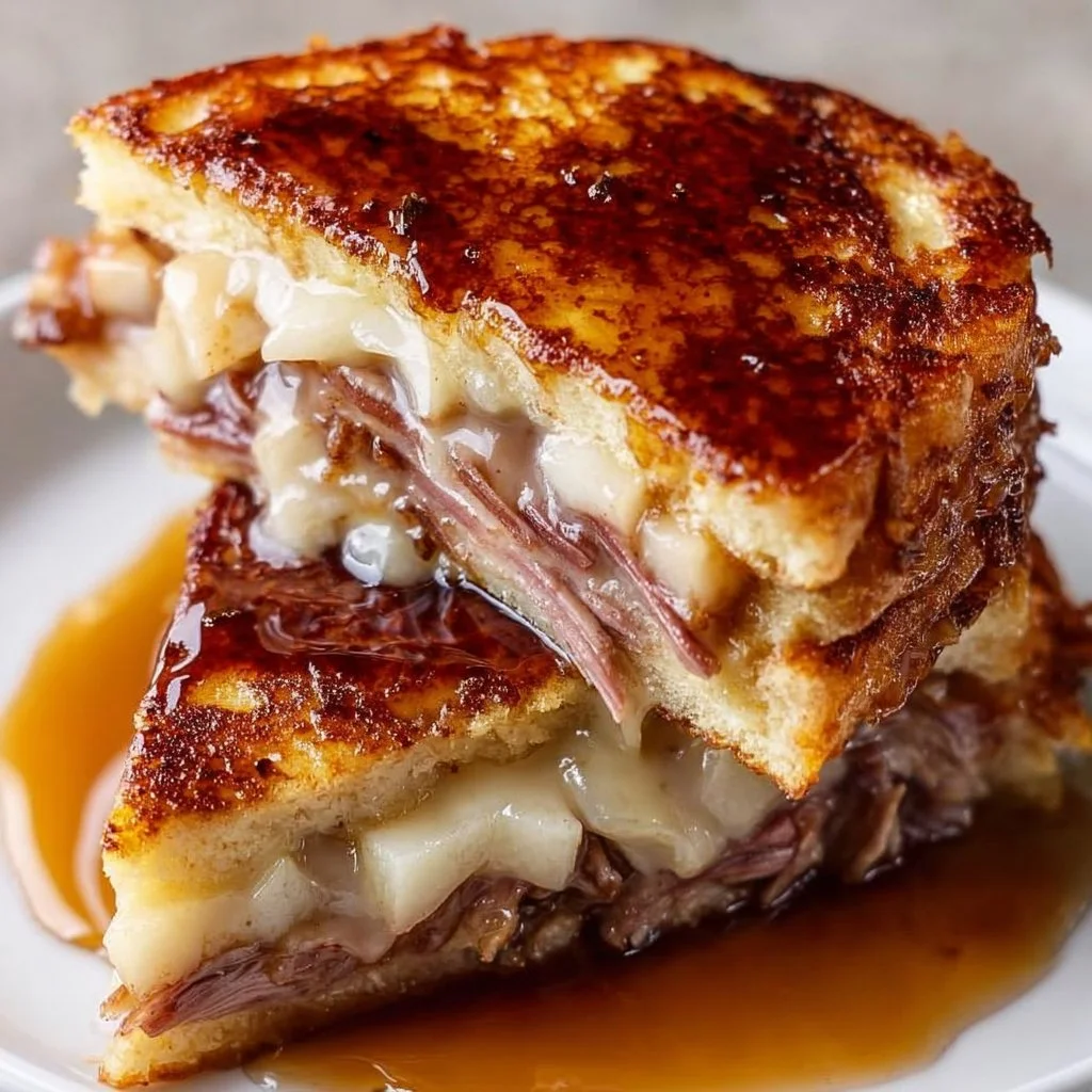 Delicious homemade apple pancake served as a breakfast dish