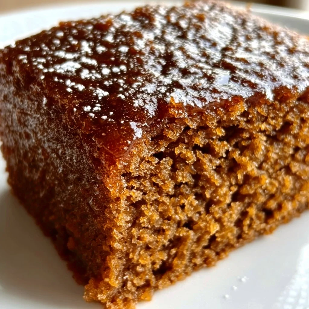 Quick and easy gingerbread cake with spices and frosting.