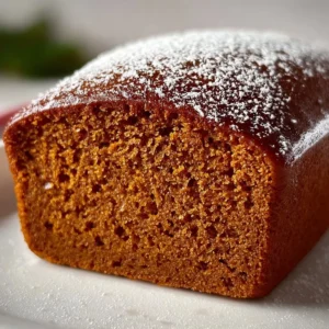 Delicious rich old fashioned gingerbread served on a festive plate