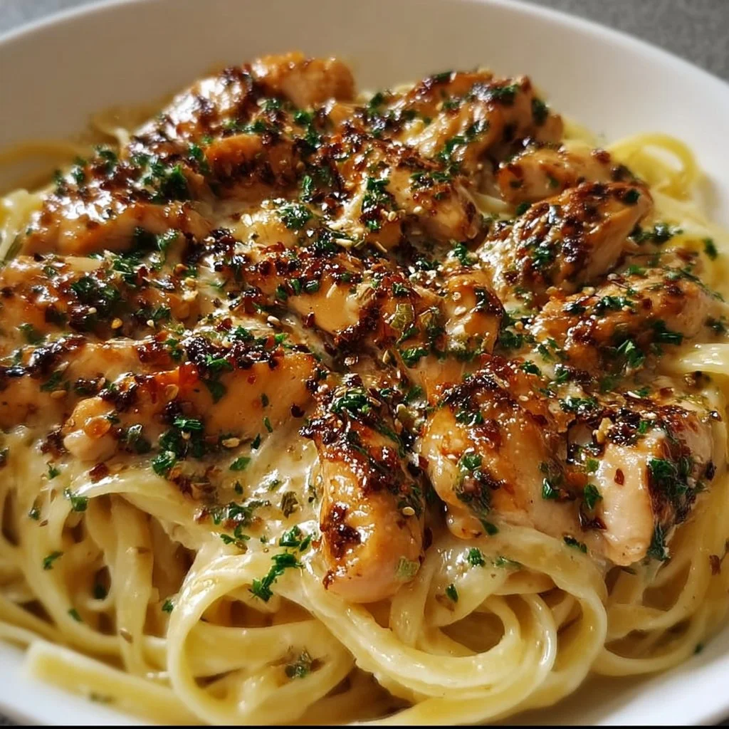 Sticky Smoky Garlic Butter Chicken Pasta