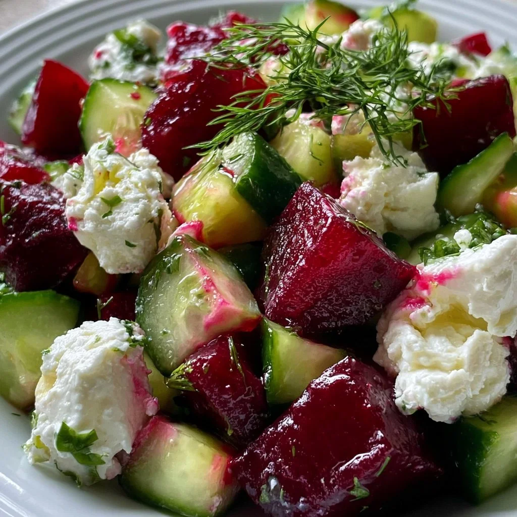 Beet, Cucumber, and Feta Salad