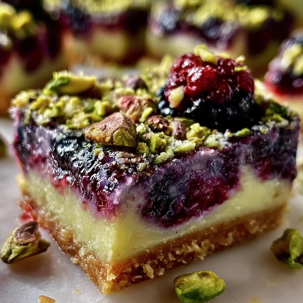 Blackberry Pistachio Dream Bars: Irresistible Homemade Bliss