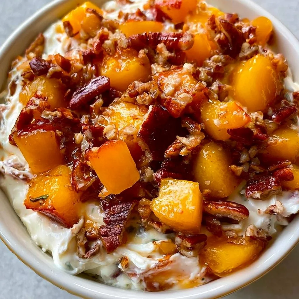 Bourbon Peach Pecan Dip