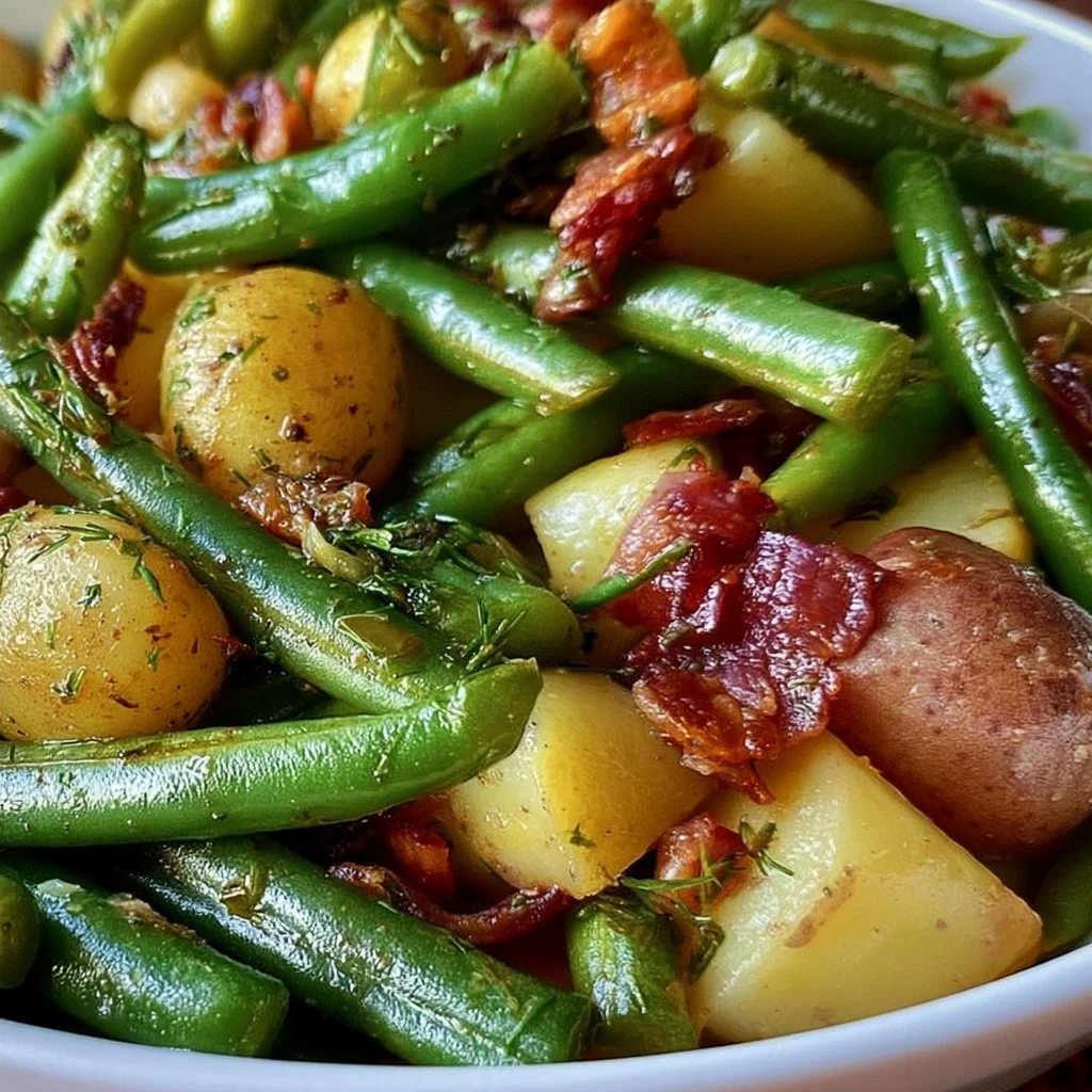Country Ranch Green Beans and Potatoes with Bacon