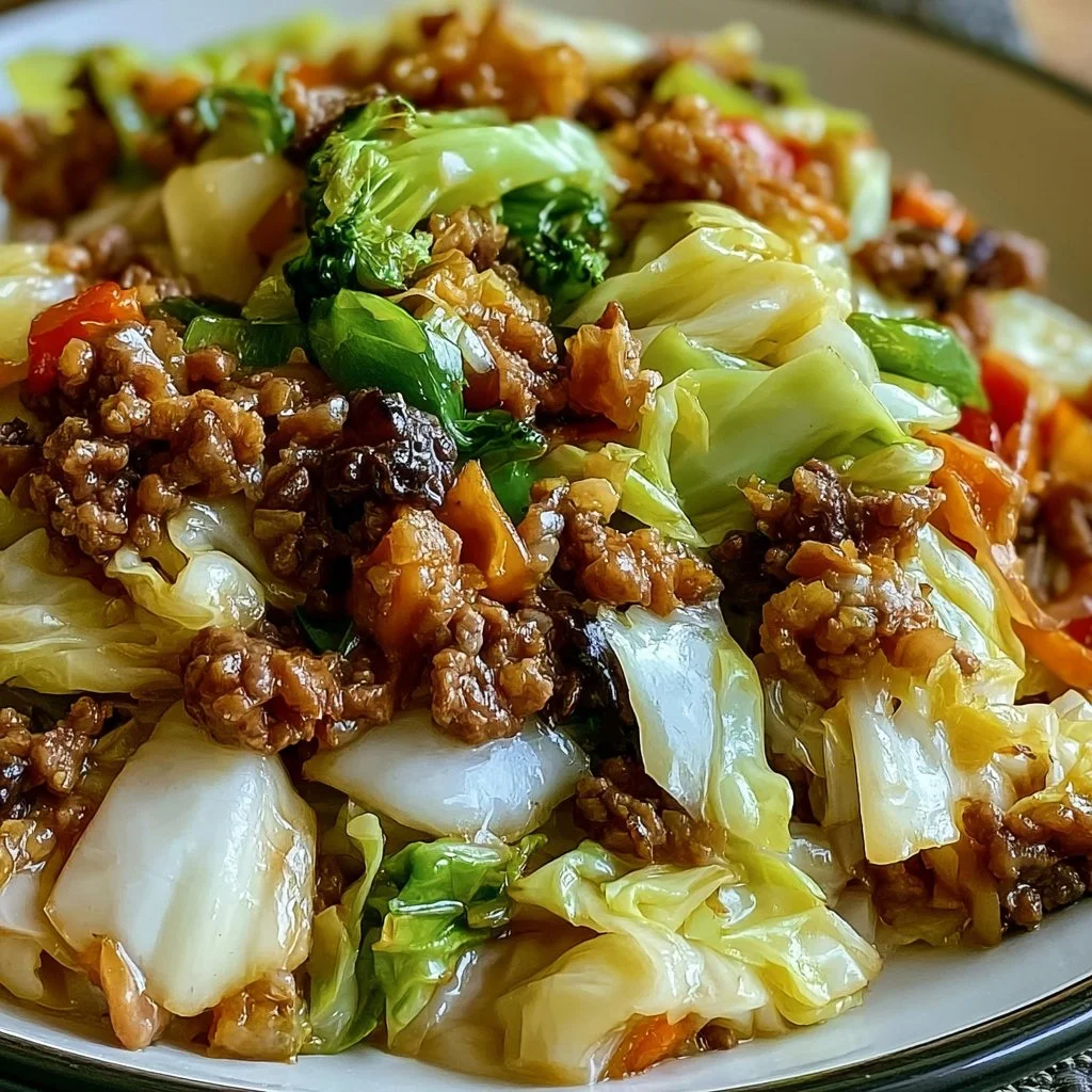 Effortlessly Delicious Chinese Ground Beef and Cabbage Stir Fry