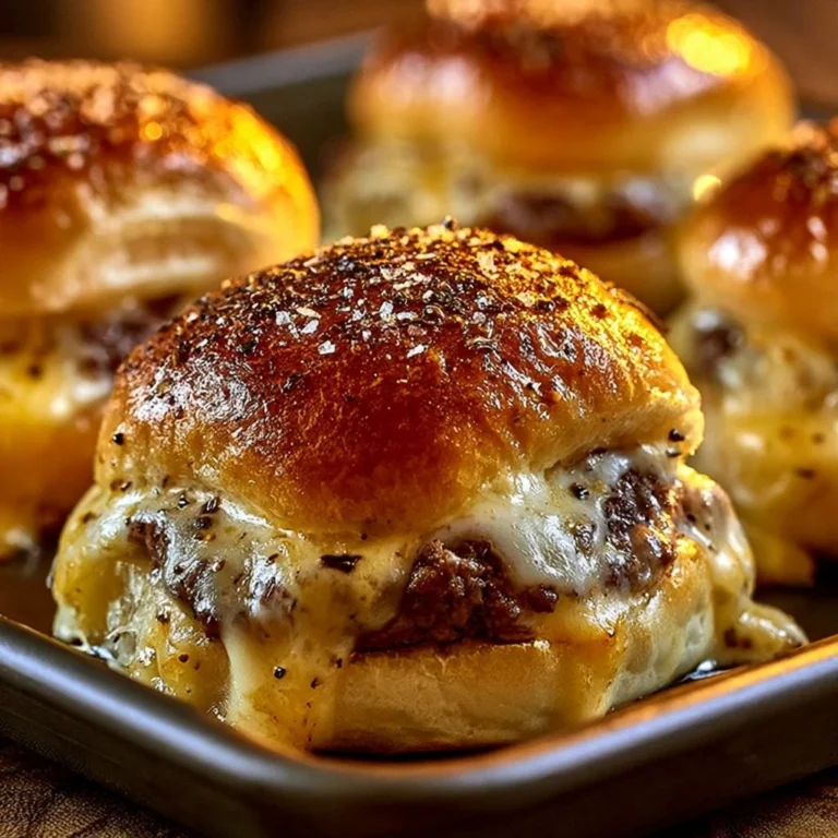 Delicious Garlic Parmesan Cheeseburger Bombs served on a platter