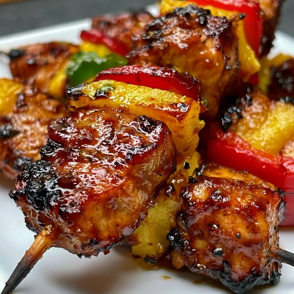 Hawaiian Teriyaki Chicken Kabobs