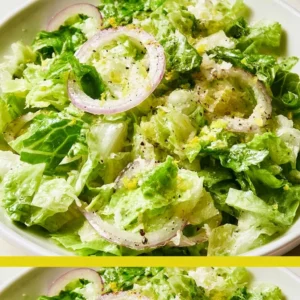 Fresh Lemon Parmesan Salad with crisp greens and zesty dressing