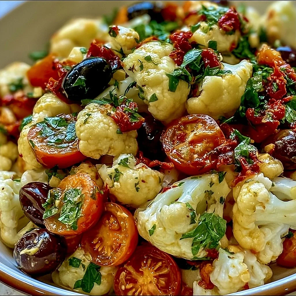 Mediterranean Marinated Cauliflower Salad