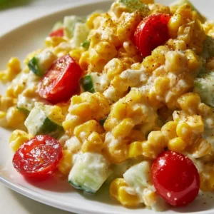 Delicious Shoepeg Corn Salad in a colorful serving bowl