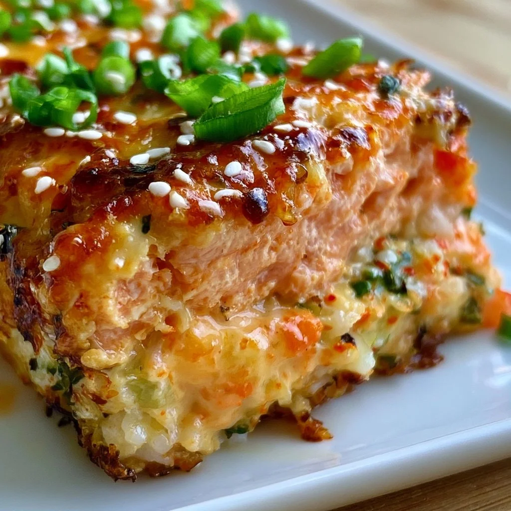 Spicy Salmon Sushi Bake