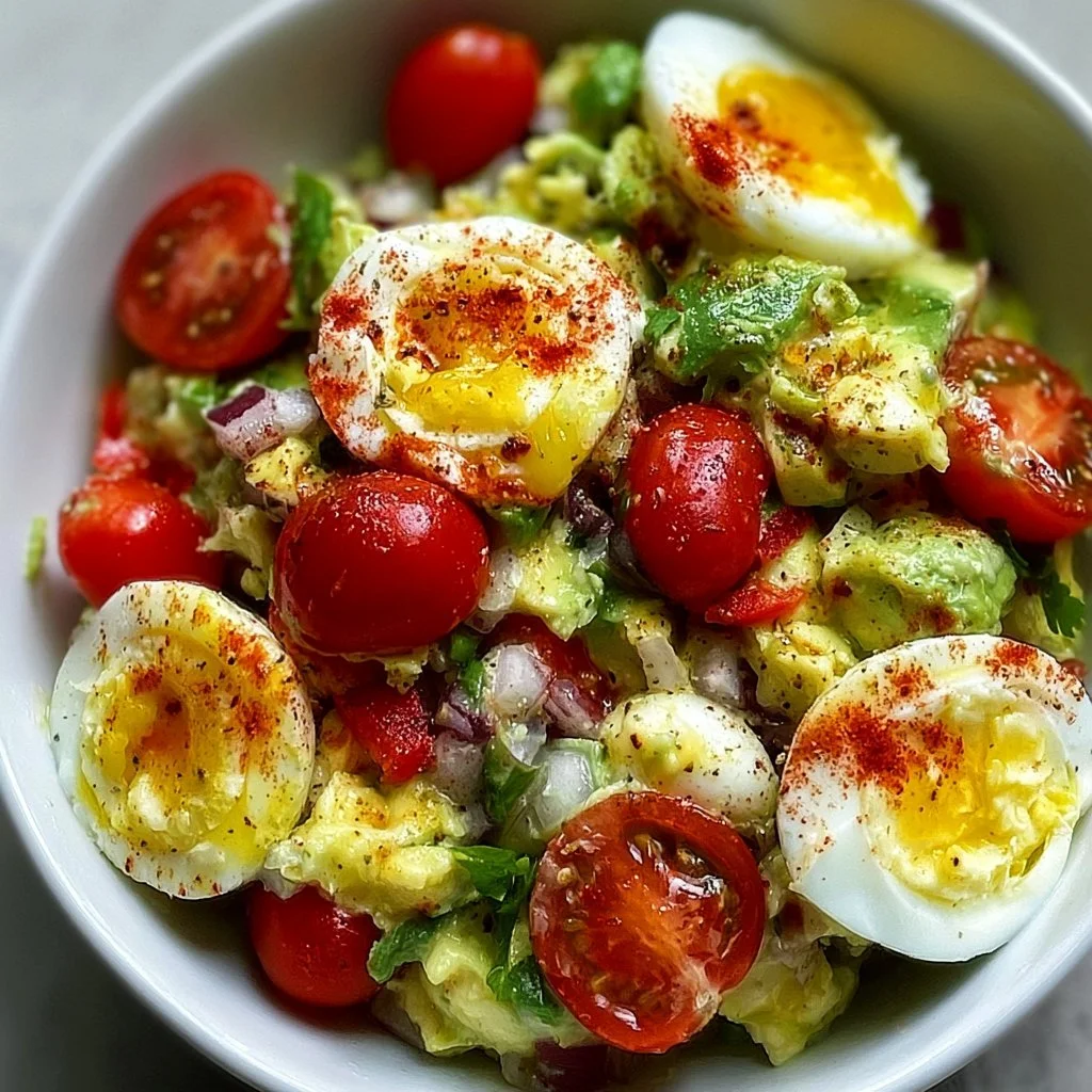 Workout Egg Avocado Salad
