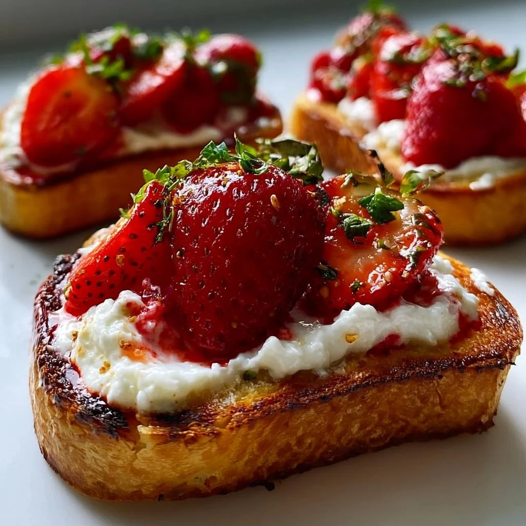 You'll Cry Over This Roasted Strawberry Whipped Ricotta Toast | Absolute Winner